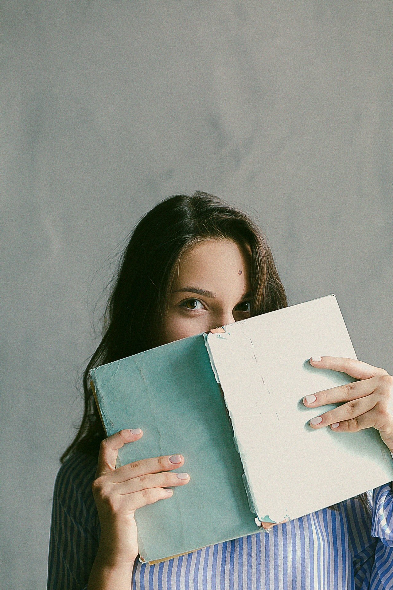 a person reading a book