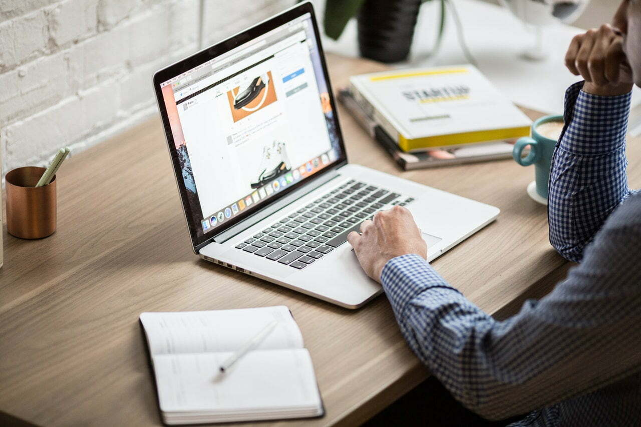 a person working on a laptop