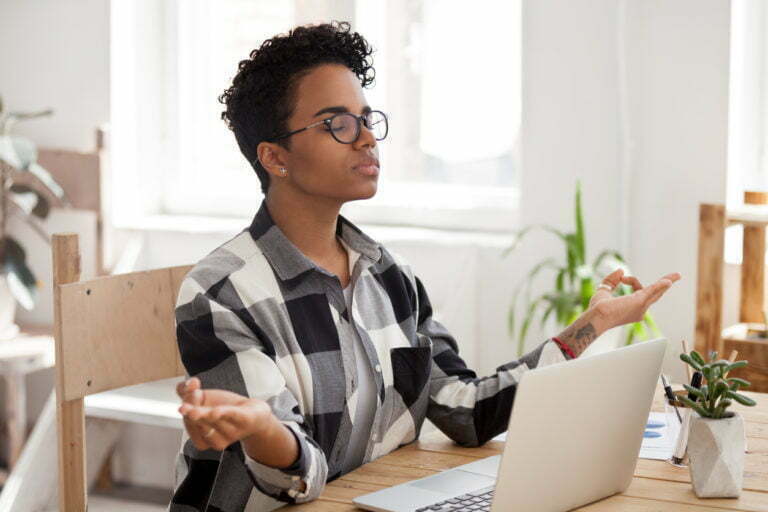 a person sitting at a table