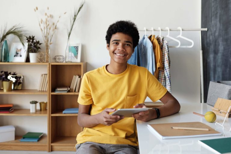 a person holding a tablet