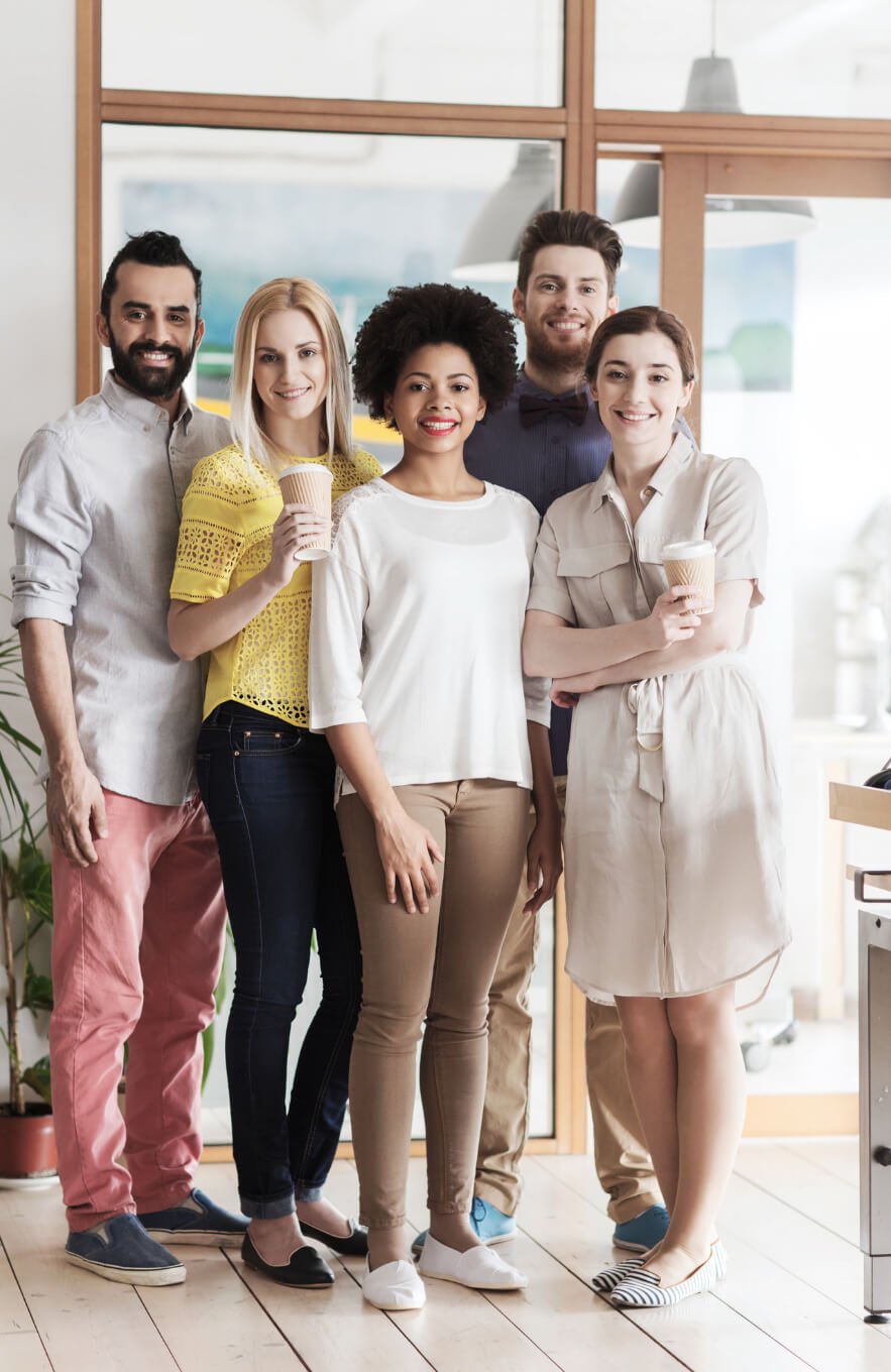 a group of people posing for a photo