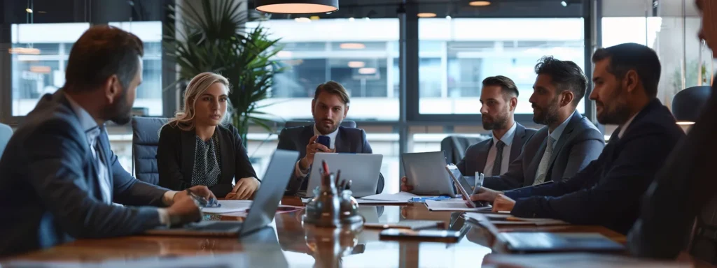 a group of business professionals brainstorming marketing strategies tied to macgregor hairdressing.